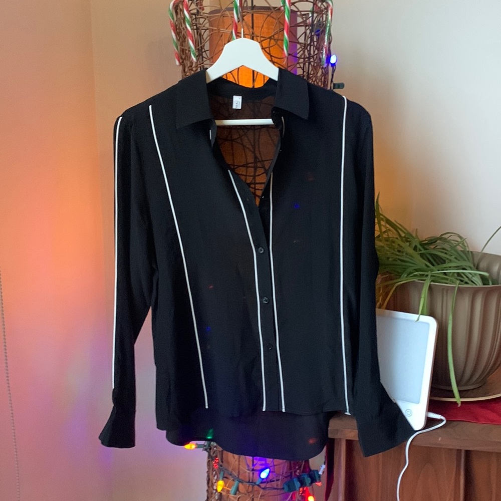 Black 100% Silk Shirt